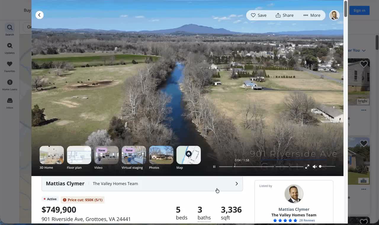 An immersive Zillow Showcase 3D tour of a Valley Homes Team listing